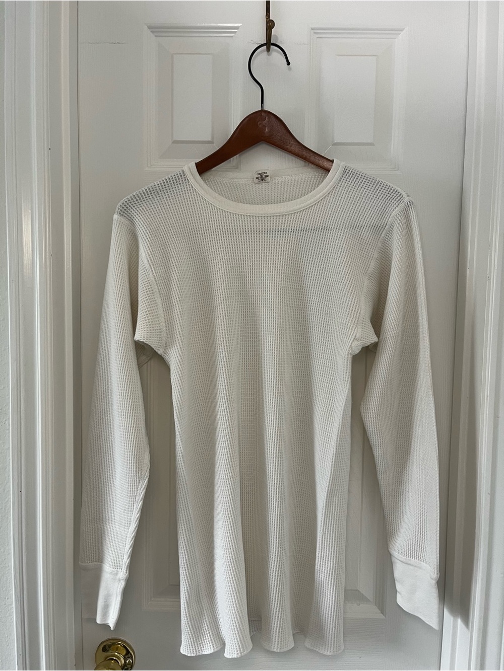 Vintage 70’s Hanes waffle knit thermal shirt long sleeve
